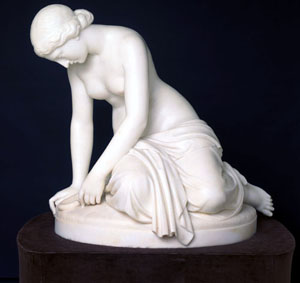 Harriet Hosmer, *Oenone (1854-55)*, marble. Hosmer was the first woman to study anatomy at what would become the School of Medicine and one of the few successful woman artists of her day.